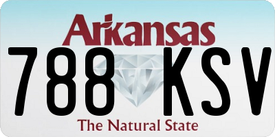 AR license plate 788KSV