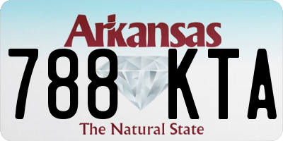 AR license plate 788KTA
