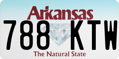 AR license plate 788KTW