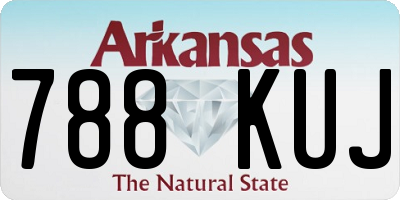 AR license plate 788KUJ