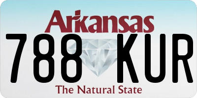 AR license plate 788KUR