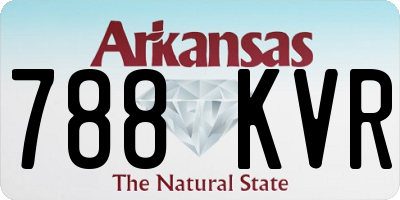 AR license plate 788KVR
