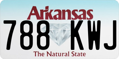 AR license plate 788KWJ
