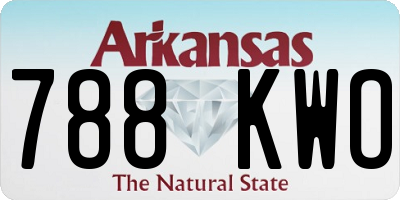 AR license plate 788KWO