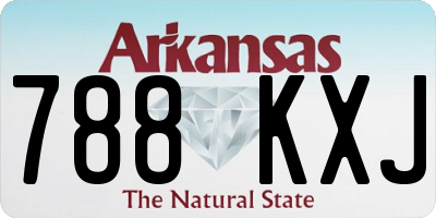 AR license plate 788KXJ
