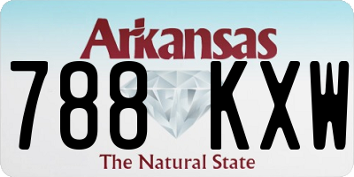 AR license plate 788KXW