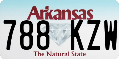 AR license plate 788KZW