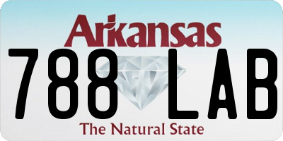 AR license plate 788LAB