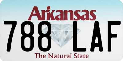 AR license plate 788LAF