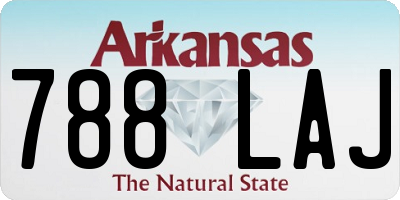 AR license plate 788LAJ