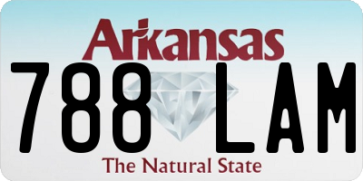 AR license plate 788LAM