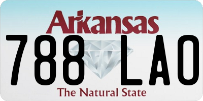 AR license plate 788LAO