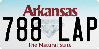 AR license plate 788LAP