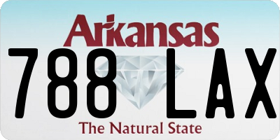 AR license plate 788LAX