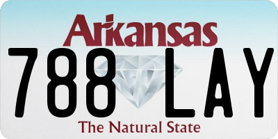 AR license plate 788LAY