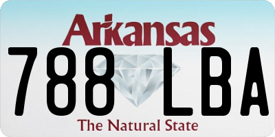 AR license plate 788LBA