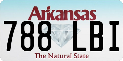 AR license plate 788LBI