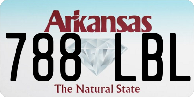 AR license plate 788LBL