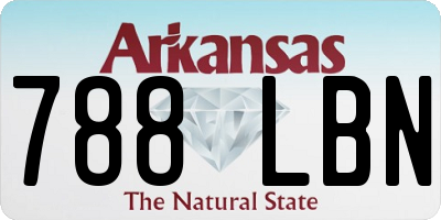AR license plate 788LBN