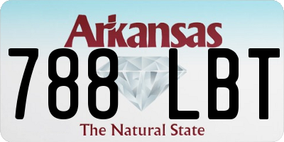 AR license plate 788LBT