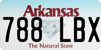 AR license plate 788LBX