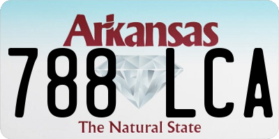 AR license plate 788LCA