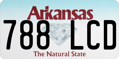 AR license plate 788LCD