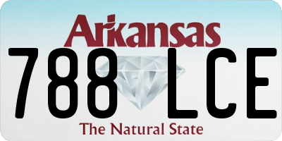 AR license plate 788LCE