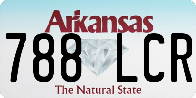 AR license plate 788LCR