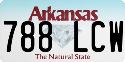 AR license plate 788LCW