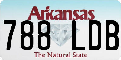 AR license plate 788LDB