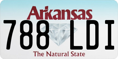 AR license plate 788LDI