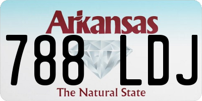 AR license plate 788LDJ