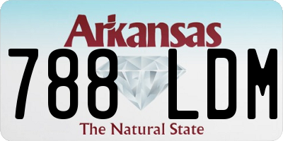 AR license plate 788LDM