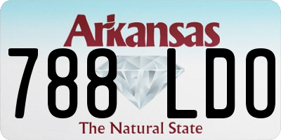AR license plate 788LDO
