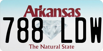 AR license plate 788LDW