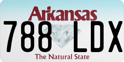 AR license plate 788LDX