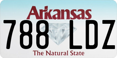 AR license plate 788LDZ