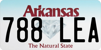 AR license plate 788LEA