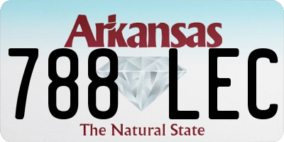 AR license plate 788LEC