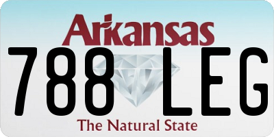 AR license plate 788LEG