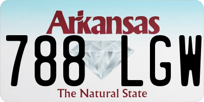 AR license plate 788LGW