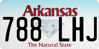 AR license plate 788LHJ