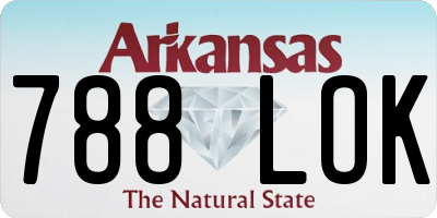 AR license plate 788LOK