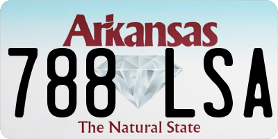 AR license plate 788LSA