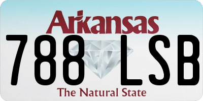 AR license plate 788LSB