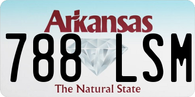 AR license plate 788LSM