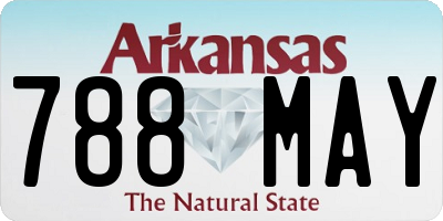 AR license plate 788MAY