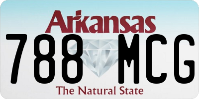 AR license plate 788MCG