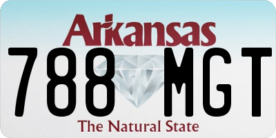 AR license plate 788MGT
